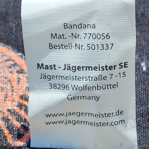 Jägermeister Bandana Scarf Pocket Square Germany - Picture 3 of 5